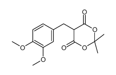 5-[(3,4-dimethoxyphenyl)methyl]-2,2-dimethyl-1,3-dioxane-4,6-dione结构式