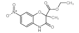 ETHYL 2-METHYL-7-NITRO-3-OXO-3,4-DIHYDRO-2H-1,4-BENZOXAZINE-2-CARBOXYLATE结构式