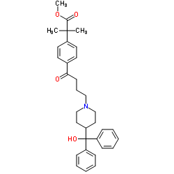 4-(4-羟基联苯甲基)哌啶-1-氧代丁基-2,2-二甲基苯乙酸甲酯结构式