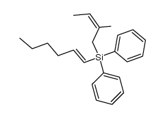 (1E,2'Z)-Hex-1-enyl(2'-methylbut-2'-enyl)diphenylsilane结构式