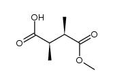 (R,R)-2,3-dimethyl-succinic acid monomethyl ester结构式
