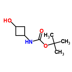 3-羟基环丁胺-1-叔丁氧羰基氨基结构式