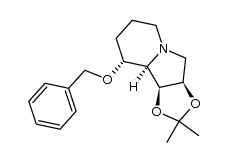 (3aR,9R,9aR,9bS)-octahydro-2,2-dimethyl-9-(phenylmethoxy)-1,3-dioxolo[4,5-a]indolizine结构式