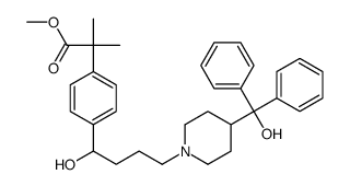 methyl 2-[4-[1-hydroxy-4-[4-[hydroxy(diphenyl)methyl]piperidin-1-yl]butyl]phenyl]-2-methylpropanoate结构式