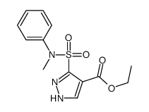 ethyl 5-[methyl(phenyl)sulfamoyl]-1H-pyrazole-4-carboxylate结构式