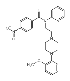 benzamide, n-[2-[4-(2-methoxyphenyl)-1-piperazinyl]ethyl]-4-nitro-n-2-pyridinyl结构式