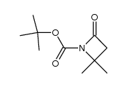 N-(tert-butoxycarbonyl)-4,4-dimethylazetidin-2-one结构式