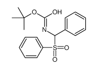 tert-butyl N-[benzenesulfonyl(phenyl)methyl]carbamate结构式