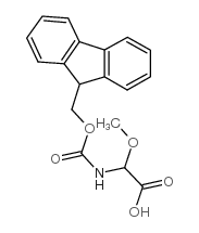 (RS)-Fmoc-alpha-甲氧基甘氨酸结构式