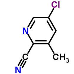 5-氯-3-甲基吡啶-2-腈结构式