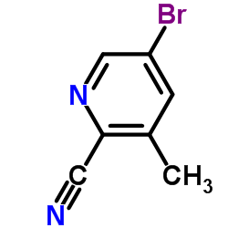 5-溴-3-甲基-2-吡啶甲腈结构式