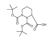 (3S)-1,2-bis[(2-methylpropan-2-yl)oxycarbonyl]diazinane-3-carboxylic acid结构式