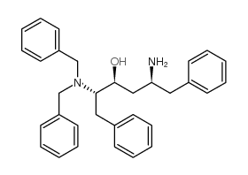 2S,3S,5S-2,2-二苄氨基-3-羟基-1,6-二苯己烷结构式