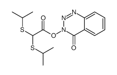 (4-oxo-1,2,3-benzotriazin-3-yl) 2,2-bis(propan-2-ylsulfanyl)acetate结构式