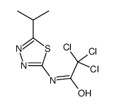 2,2,2-trichloro-N-(5-propan-2-yl-1,3,4-thiadiazol-2-yl)acetamide结构式