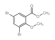 3,5-二溴-2-甲氧基苯甲酸甲酯结构式