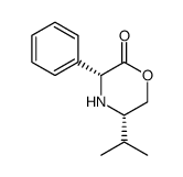 (5S)-5-isopropyl-3-phenyl-5,6-dihydro-2H-1,4-oxazine-2-one结构式