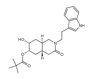 (4aS,6S,7R,8aR)-2-(2-(1H-indol-3-yl)ethyl)-7-hydroxy-3-oxodecahydroisoquinolin-6-yl pivalate结构式