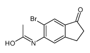 N-(6-BROMO-2,3-DIHYDRO-1-OXO-1H-INDEN-5-YL)ACETAMIDE结构式