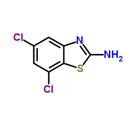 5,7-二氯-(9CI)-2-苯并噻唑胺结构式