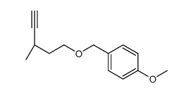 1-methoxy-4-[[(3R)-3-methylpent-4-ynoxy]methyl]benzene结构式