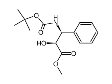 甲基 (2S,3S)-N-boc-3-苯基异丝氨酸盐酸结构式