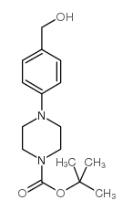 4-(4-N-Boc-哌嗪)苄基乙醇结构式