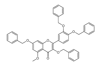 3,7-bisbenzyloxy-2-(3,4-bisbenzyloxyphenyl)-5-methoxychromen-4-one结构式