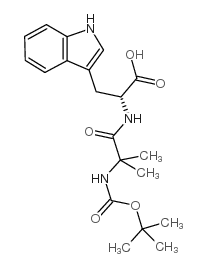 N-[N-[(1,1-二甲基乙氧基)羰基]-2-甲基丙氨酰]-D-色氨酸结构式