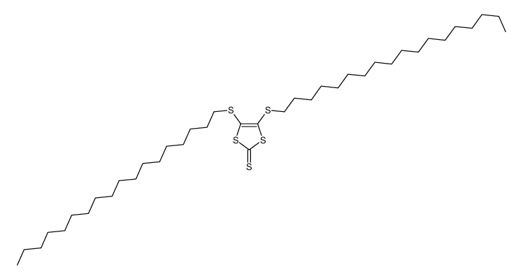 4,5-bis(octadecylsulfanyl)-1,3-dithiole-2-thione结构式