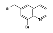 8-bromo-6-(bromomethyl)quinoline结构式
