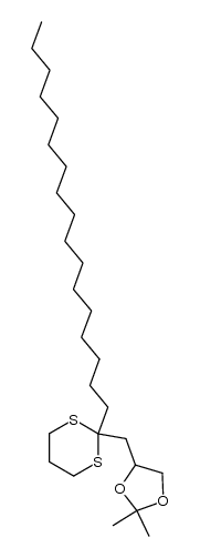 4-((2-heptadecyl-1,3-dithian-2-yl)methyl)-2,2-dimethyl-1,3-dioxolane结构式