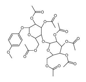 4-Methoxyphenyl 4-O-(2,3,4,6-Tetra-O-acetyl-beta-D-galactopyranosyl)-2,3,6-tri-O-acetyl-beta-D-glucopyranoside结构式