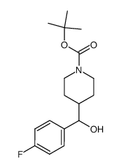 tert-butyl 4-((4-fluorophenyl)(hydroxy)methyl)piperidine-1-carboxylate结构式