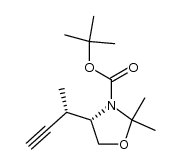 (S)-tert-butyl 4-((S)-but-3-yn-2-yl)-2,2-dimethyloxazolidine-3-carboxylate结构式