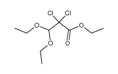 ethyl 2,2-dichloro-3,3-diethoxypropanoate结构式