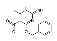 2-Pyrimidinamine, 4-methyl-5-nitro-6-(phenylmethoxy)-结构式