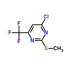 4-氯-2-甲硫基-6-三氟甲基嘧啶结构式
