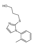 3-[1-(2-methylphenyl)imidazol-2-yl]sulfanylpropan-1-ol结构式