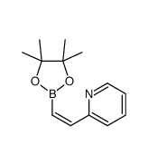 (E)-2-(2-(4,4,5,5-tetramethyl-1,3,2-dioxaborolan-2-yl)vinyl)pyridine结构式