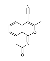 1h-1-acetylimino-3-methylbenzo[c]pyran-4-carbonitrile结构式
