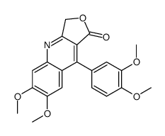 9-(3,4-dimethoxyphenyl)-6,7-dimethoxy-3H-furo[3,4-b]quinolin-1-one结构式