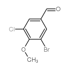 3-溴-5-氯-4-甲氧基苯甲醛结构式