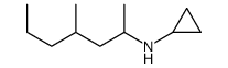 N-(4-methylheptan-2-yl)cyclopropanamine结构式