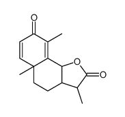 (3S)-3β,5aα,9-Trimethyl-2,3,3aβ,4,5,5a,8,9bβ-octahydronaphtho[1,2-b]furan-2,8-dione结构式
