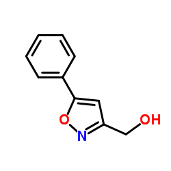 (5-苯基异噁唑-3-基)甲醇结构式