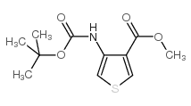4-TERT-叔丁氧羰氨基噻吩-3-羧酸甲酯结构式