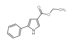 5-苯基-1H-吡咯-3-羧酸乙酯结构式