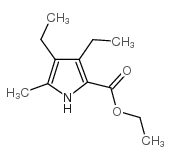 3,4-二乙基-5-甲基-2-吡咯羧酸乙酯结构式
