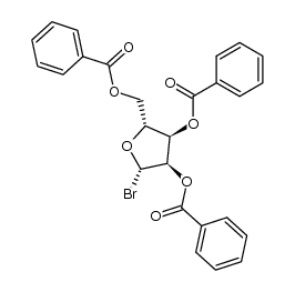 2,3,5-tri-O-benzoyl-β-D-ribofuranosyl bromide结构式